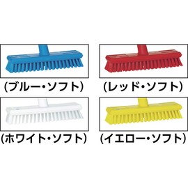 Vikan 70416 Stiff Bristle Deck Scrub, 10-3/4" Polyester, Yellow