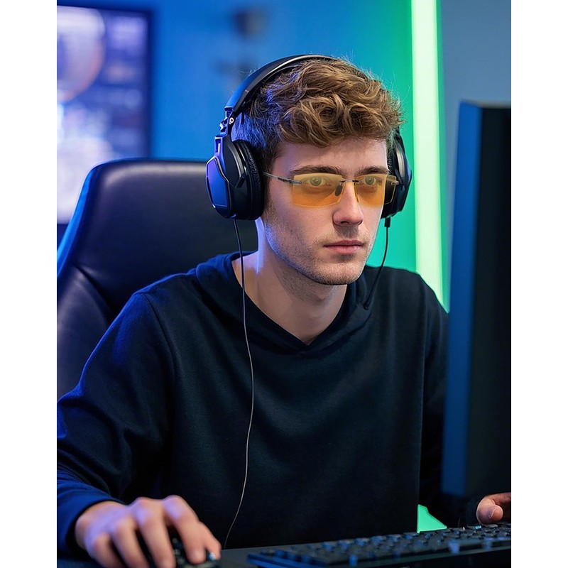 TERAISE Rimless Anti Blue Light Reading Glasses Comfortable Lightweight Frameless