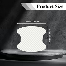 QZTYTY 8PCS Car Door Handle Cup Scratch Protector, Car Door Handle Sticker, Scratch Auto Door Protective Film, Car Accessories Car Door Handle Protective Films Universal for Cars (White, 8PCS)