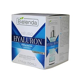Bielenda Neuro Hyaluron Crema facial hidratante, 1.7 onzas, día y noche.