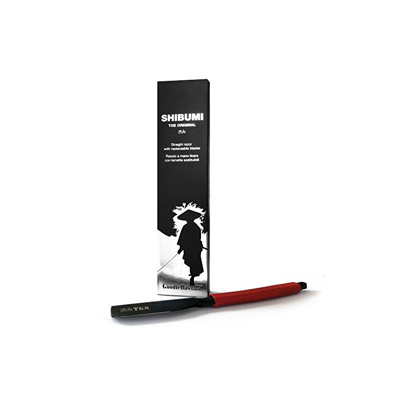 The Goodfellas' Smile SHIBUMI Straight Razor Japanese Style Shavette, Black