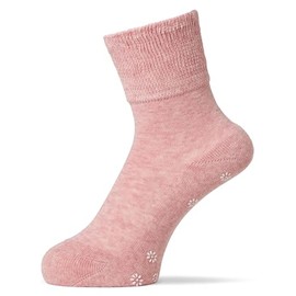 Okamoto 638941 Easy Socks, For Nursing Care, Anti-slip, No Tightening, 8.3 - 9.8 inches (21 - 25 cm), Stretchable Design, Women's, Cotton, Skin-friendly, Made in Japan, For Home Use, Anti-Slip, Pink