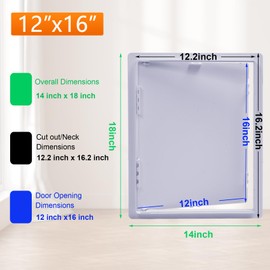 Suteck Plumbing Access Panel for Drywall Ceiling 12 x 16 Inch Reinforced Plastic Wall Access Doors Removable Hinged White