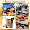 30 Pack 9 Inch Black Plastic Serving Tongs Durable Disposable