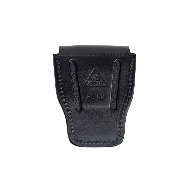 Ryno Gear Genuine Leather Handcuff Holder (Plain w/.Silver Snap)