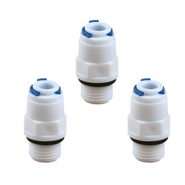 3PCS 1/4 Inch Male to 1/4 Inch Tube OD Quick Connect Fittings, Straight Push-in Hose Pipe Connector with Rubber Ring, Leak-Proof Water Filter Tubing Hose Joint for RO Systems and Water Purifiers