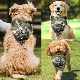 Baby Security in Training Dog Bandana Baby Announcement Dog Bandana Camo Dog Bandana Pregnancy Announcement Photo Prop Pet Scarf Accessories for Pet Dog Lovers Gifts