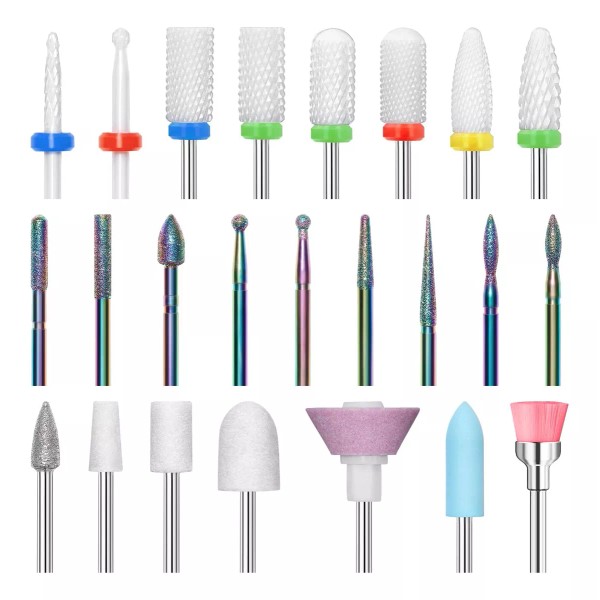 Puntas para Drill;Drill para Uñas 24pz Puntas Para Pulidores Drill