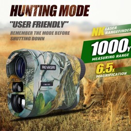 revasri Hunting Laser Rangefinder with Rechargeable Battery 1000 Yards Clear Accurate