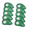 10 PCS Golf Club Head Covers Four Leaf Clover Pattern