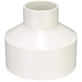 TOP-VIGOR 1Pcs PVC DWV Reducing Coupling, 110mm x 50mm Socket Pipe Fitting Adapter Connector, Duct Reducer Pipe Fitting for Water Supplies Build, White