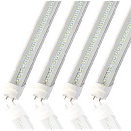 TSEXES 2FT T8 LED Tube Light,12W(30W Equivalent),Ballast Bypass,1560LM,Led Replacement F20T10 T20T12 Flourescent Tube,5000K, Dual Ended Power, Clear Cover(4-Pack)