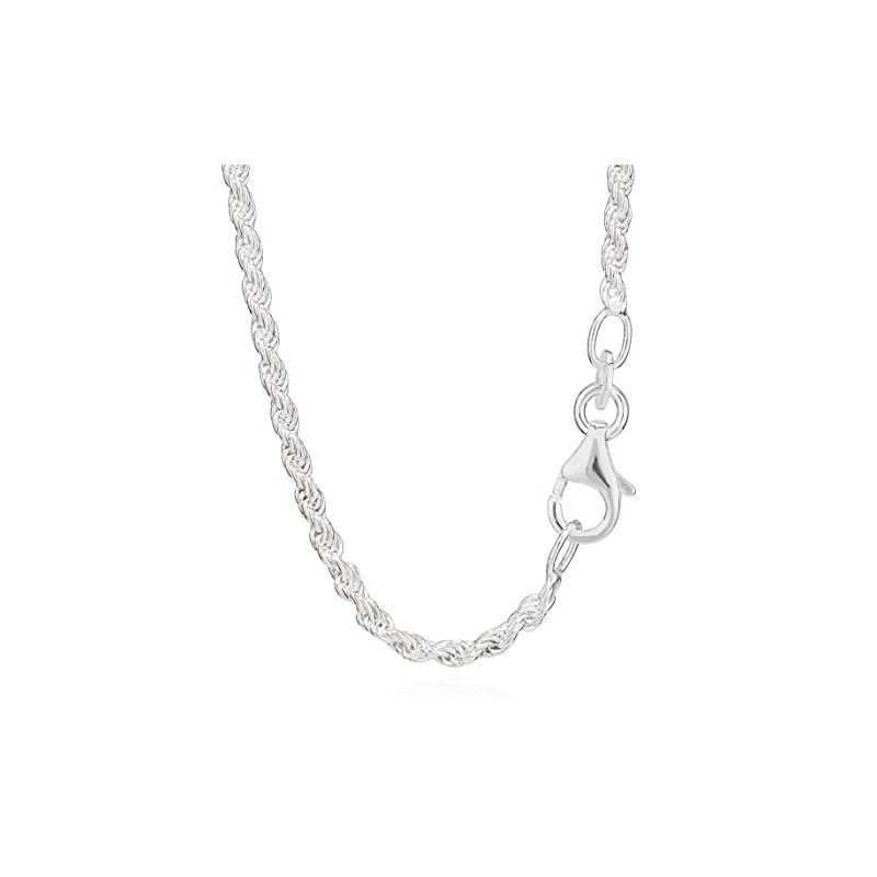 NKlaus 5698 Cord Chain Necklace 925 Silver 50 cm Width
