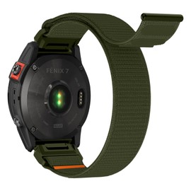 chinbersky Quickfit 22 mm Loop Nylon Bracelet for Garmin Fenix 5/5 Plus/6/6 Pro/7/7Pro/EPIX Pro 47 mm, for Garmin Epix 2, Instinct/Instinct 2 Solar, Forerunner 935/945/955, Approach S60/S62, Descent