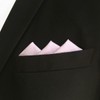 S&W SHLAX&WING Solid Pink Men's Pocket Square Wedding Handkerchief