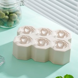 JinRu BaoHua Ring Popsicle Molds 12 Pcs Silicone Popsicle Molds BPA Free Reusable Popsicle Molds Easy Take Off Popsicle Maker (beige beige)