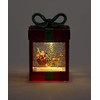 Giftcraft 667567 LED Gift Box Water Lantern with Santa, 7-inch