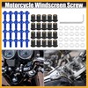 Partuto 20pcs M5 Motorcycle Windscreen Screw Fairing Windscreen Bolt Blue
