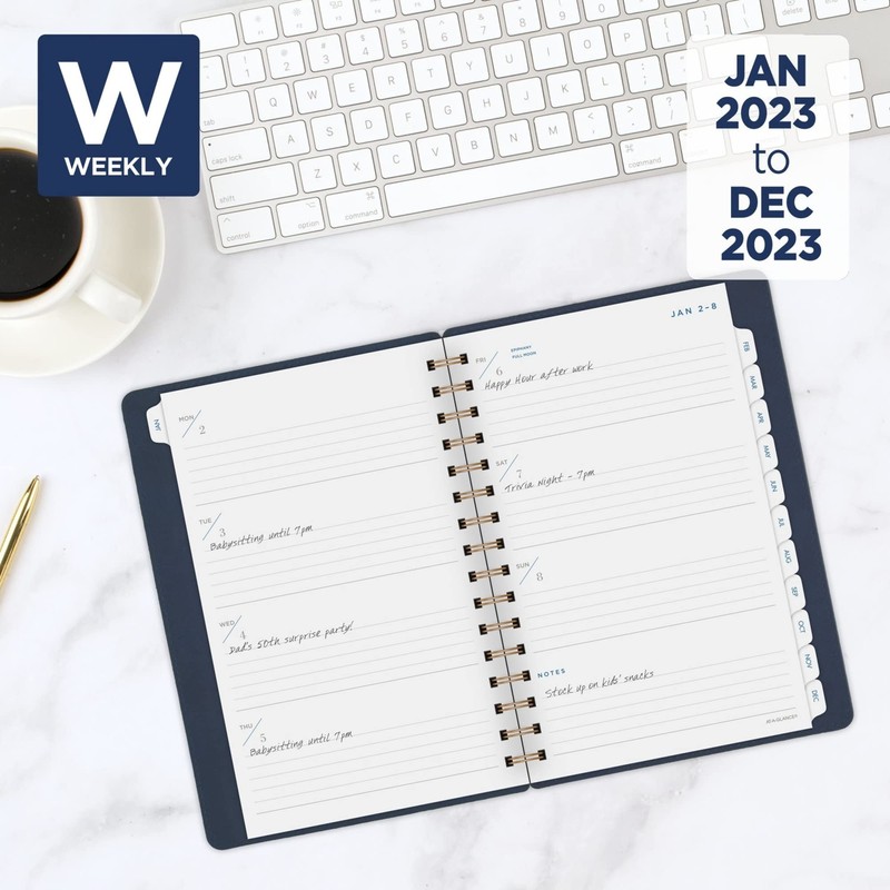 AT-A-GLANCE 2023 Weekly & Monthly Planner, 5-1/2" x 8-1/2", Small,