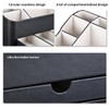 KINGFOM Leather Makeup Organizer with Drawer, Cosmetic Storage for Dresser