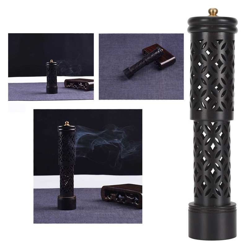 Standing Incense Stick Burner Sandalwood Carved Decorative Incense Stick Holder