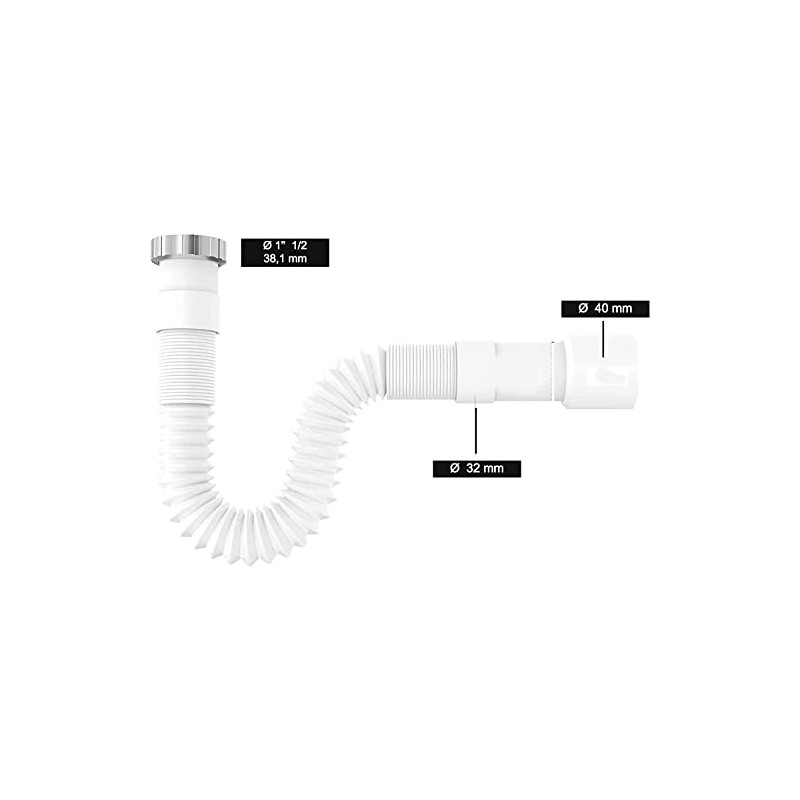 Joker Kitchen Sink Drain Hose 1 Inch 1/4 1 Inch