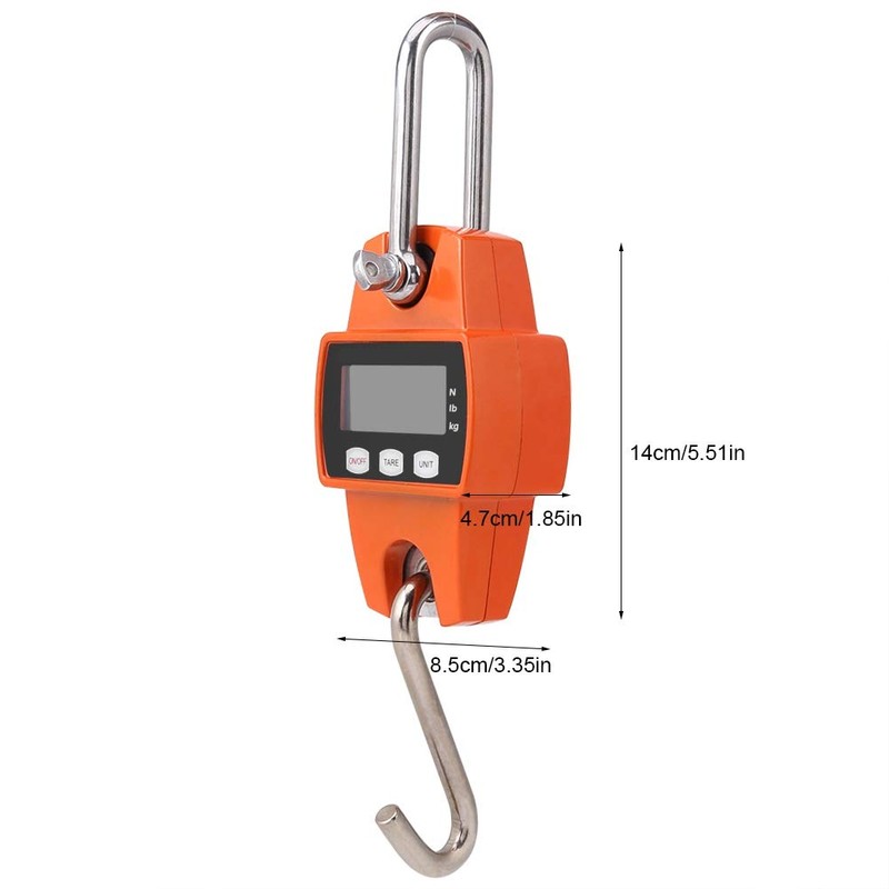 Electronic Hanging Weight Scale,LCD Digital Balance Hook Scale,kg/lb/N weighting Unit,