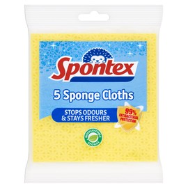 Spontex Sponge Cloths, 5 Count (Pack of 1)