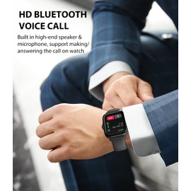 EGQINR Smart Watches for Men Women, 1.7" HD Touch Screen Activity Fitness Tracker with Health Monitor and Sleep, IP67 Waterproof Smartwatch with Bluetooth Call for Android iOS