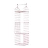 Hanging Closet Organizer 3 Tier Pink Storage Shelf Minimalist Grid