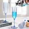 XUWAIDSGN 24 Pack Blue Detachable 2 piece Champagne Flutes 5.5