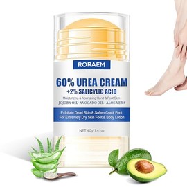 Crema Hidratante para Pies, Urea 60, Repara e Hidrata los Pies Secos y Agrietados, Exfoliating Moisturizing Foot Ointment, 40 ml (1)                  