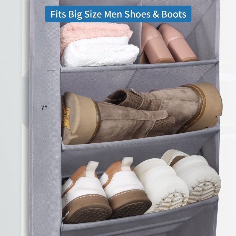 FENTEC 2 Pack Over the Door Shoe Organizer, Hanging Shoe