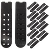 TEHAUX 10 Pairs Adjustable Hat Extenders, Plastic Snapback Strap, Black