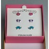 Macy's Macys Children's 3Pc Set Stud Earrings Sterling Silver Animals