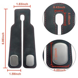 Amelity Car Seat Back Storage Hook, Car Purse Hook, Car Seat Hooks for Headrest, Car Hooks for Purses and Bags Cute (Black-2 Pack)