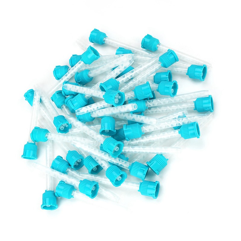 50PCS Disposable Dental Intraoral Mixing Tips Silicone Rubber Mix Propotion