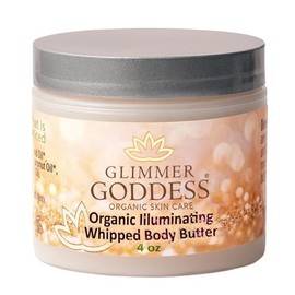 Organic Rose Gold Shimmer Whipped Body Butter Sexy shimmer gives skin a natural radiance (Perfect) by Glimmer Goddess