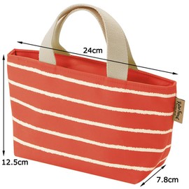 スケーター (skater) ポット付 ランチボックス フォーク ランチバッグ 弁当箱 585ml オレンジレッド レトロフレンチ KPL6