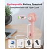 Coohea Mini Handheld Fan, Small Cute Design, 3 Powerful Speeds,