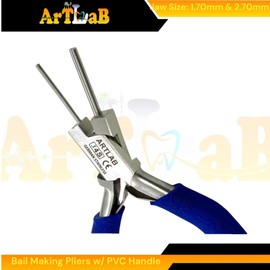 Bail Making Pliers with PVC Grip Handle | for Making S-Hooks, Ear Loops, Jump Loops, Bail, and More - German Stainless Steel ((J4S) 1.70 & 2.70mm Loops)