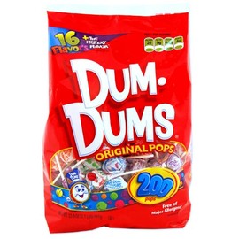DUM DUMS Lollipops, 200 Count Bag (Pack of 6)