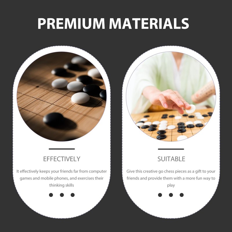 FAVOMOTO 360PCS Go Game Stones Set - Go Pieces Stones