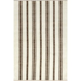 nuLOOM Fringed Performance Indoor Area Rug, Power Loomed, Easy Clean, Durable, Non-Shed, 4' x 6'5", Salome Brown