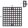 4" Matte Black Shower Drain Cover, 304 Stainless Steel Square