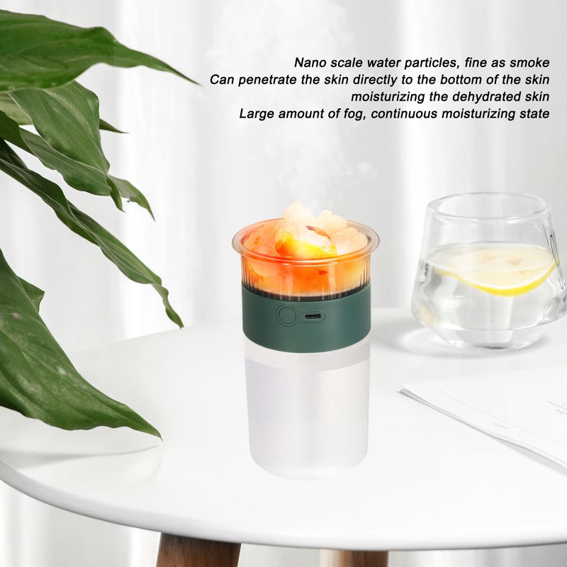 Rock Humidifier Fine Mist Colorful LED Lights Plug and Play