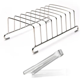 1 Toast Rack, 1 Bread Clip with Magnet, Toast Stand for Hot Air Fryer, Toast Bread Stand, Stainless Steel Toast Stand