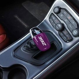 TOOLEPIC for Dodge Challenger Charger Durango Accessories 2015-2023 - Gear Shifter Knob Cover- ABS Plastic with 392 Style Surface, Perfect for Decoration – Violet Purple