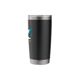 Chill Capybara Rides Pelican Sips Tea Mid-Flight Meme Design Stainless Steel Insulated Tumbler