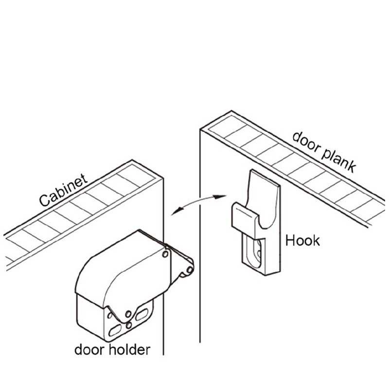 （4 Pack ） Automatic Spring Snap System Push-in Touch Lock